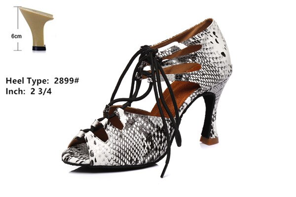 Latin tanzen schuhe für frauen medium high heels satin weichen sohlen für ballsaal tanzen rumba cha-cha schuhe für frauen: Black and white6cm