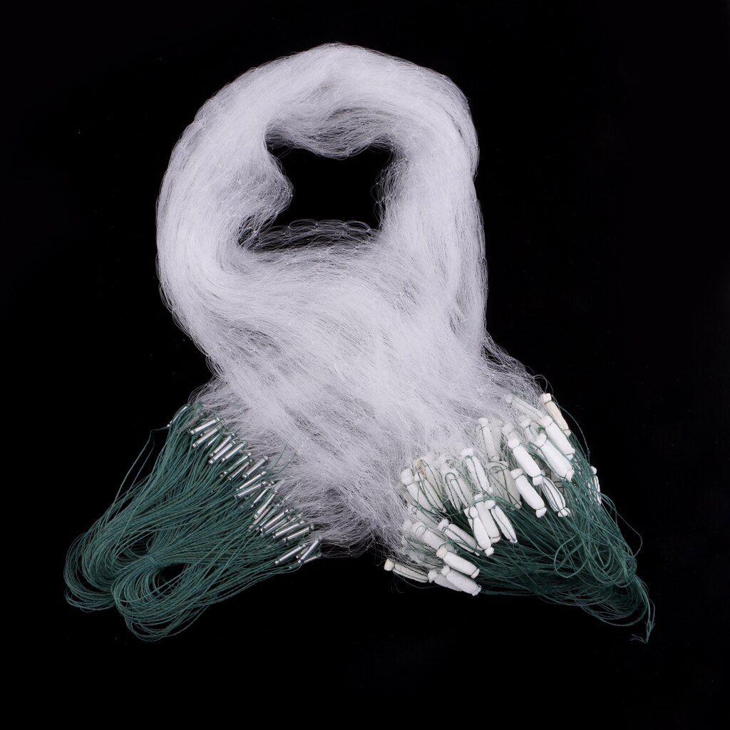 20m x 1.0m Sticky Net Polyethylene Monofilament Fishing Fish Gill Net with Mesh Trap Float Hole Replacement Tackles