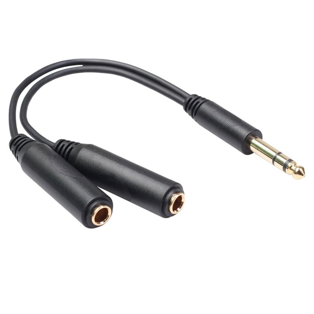 1/4 Splitter and 1/4 "trs Stereo Male to Dual 1/4" Trs Stereo Female Y Quarter Splitter Cable Transfer Cable