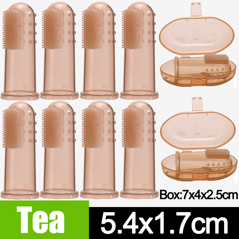 Cepillo de dientes de silicona para mascotas, cuidado Dental para perros y gatos, aliento malo, limpieza de dientes de sarro, suministros para mascotas de gel de sílice para el hogar: S / Gris claro