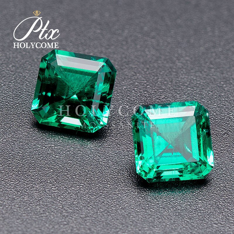 5.5X5.5MM Topkwaliteit Groene Kleur Lab Gemaakt Emerald Asscher Cut Prijs Percarat Speciale Kleur Fabriek Prijs