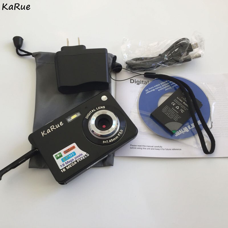 KaRue DC-530I 18Mp Max 5Mp CMOS capteur appareils photo numériques 8x Zoom numérique et batterie au Lithium rechargeable 2.7 pouces écran