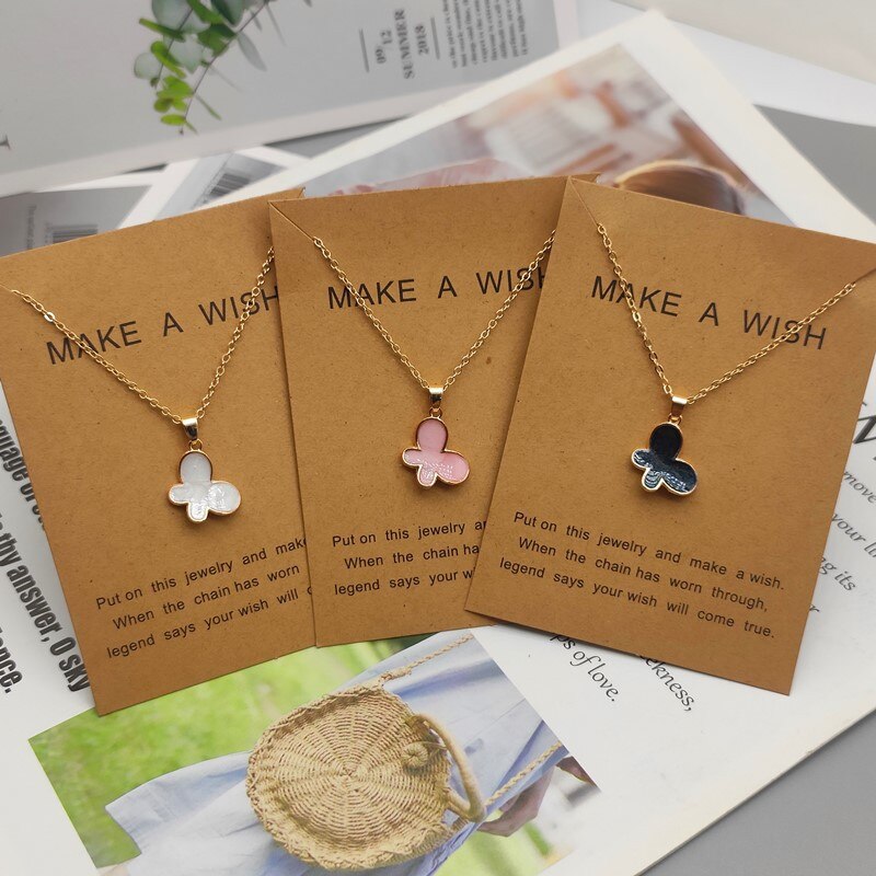 Collier avec pendentif papillon pour femmes et filles, coréenne, , chaîne clavicule dorée, ras du cou, bijoux de déclaration