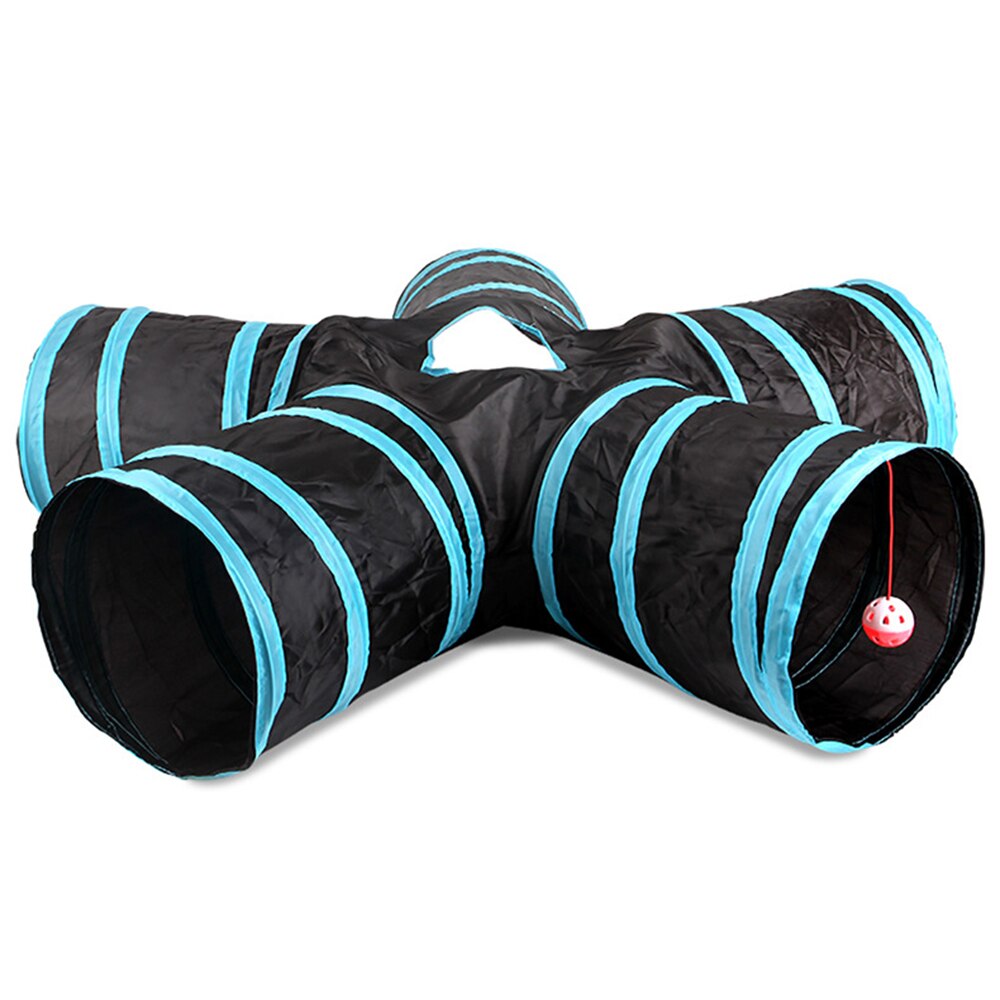 Foldable Pet Cat Tunnel Pet Cat Kitten Puppy Tunnel Play Toy 5 WAY Foldable Exercise Tunnel Funny Toys Kitty Puppy Training P