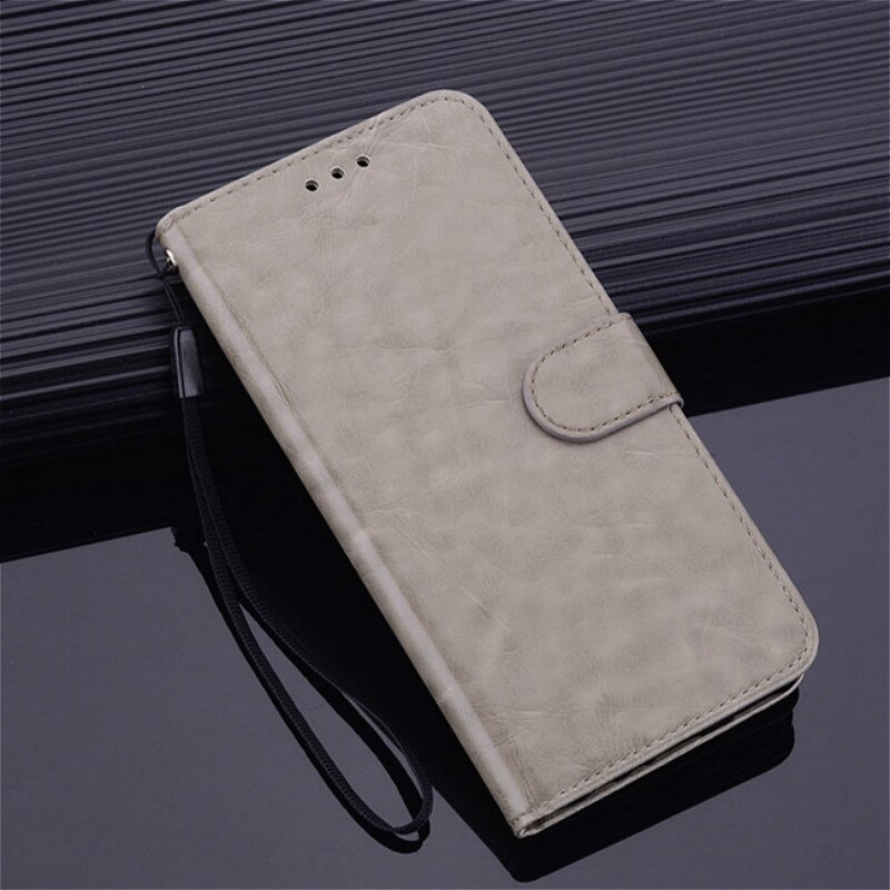 Coque portefeuille à rabat en cuir pour Samsung Galaxy J5 , étui de téléphone en Silicone J510, J510F: Gray