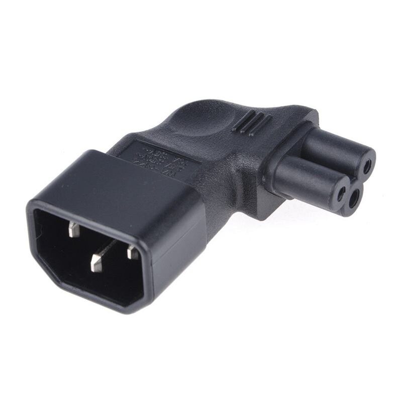 IEC 320 C14 to C5 90 Degree Left Angle Power Adapter Converter Male/Female: Default Title