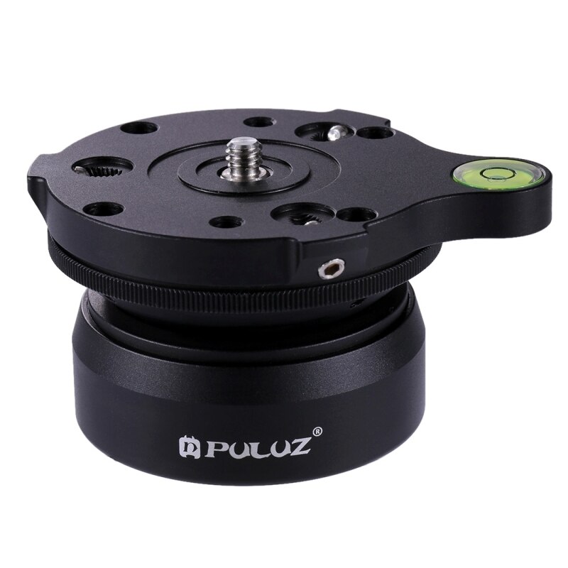 Puluz stativ-nivellierkopf, universell, 1/4 zoll gewinde, dome, dslr-kamera-stativ-nivellierkopfbasis mit libelle