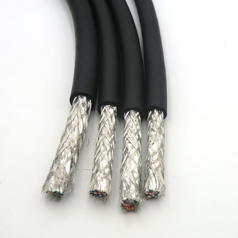 Flexibel partvinnad kabel skärmad tråd 4,6,8,10,12,14,16,20,26 kärna kodarkabel 485 signaldatastyrtråd förtennad koppar