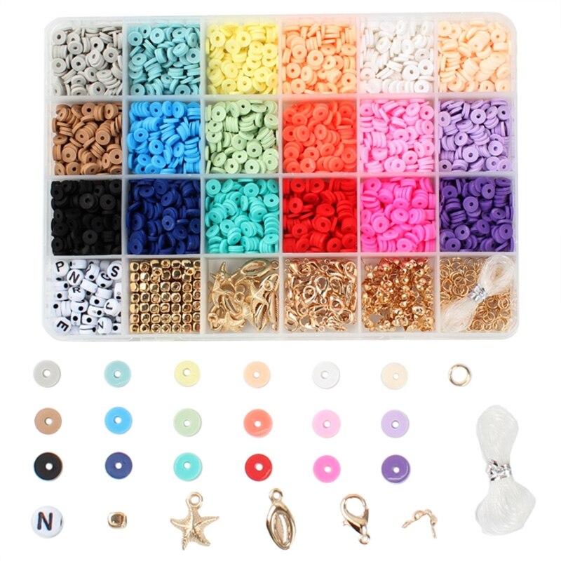 Kralen Voor Sieraden Maken Armbanden Ketting Earring Diy Craft Kit Ronde Kraal Kleur Disc Bohemian Mooie Ringen