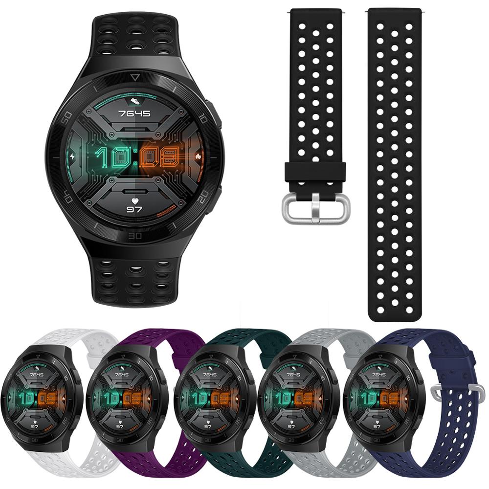 22mm armbånd silikon pustende reim huawei klokke  gt 2e bånd for huawei  gt2 46mm klokke rem erstatning armbånd tilbehør