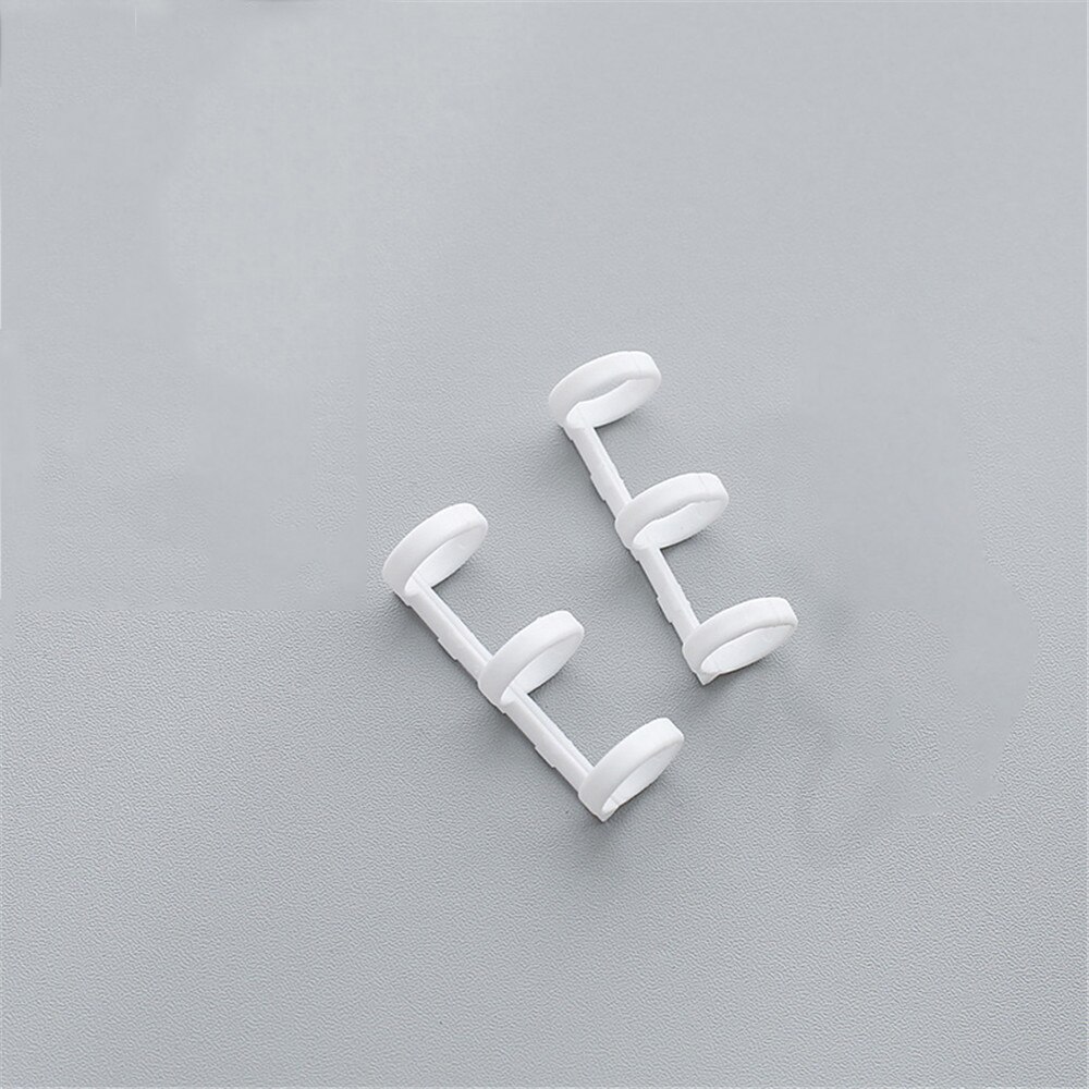 2 stk plast bogbindere 3 ringe løse blade kalender cirkel ringe gør-det-selv album ringbind bøjler notesbog indbinding cirkler nøgleringe: Hvid