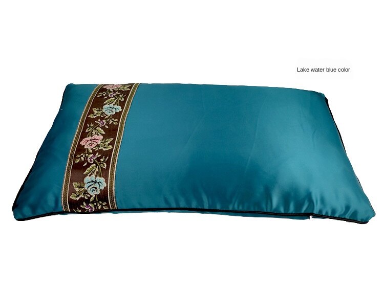Phytothérapie chinoise absinthe soie style chinois bâton tissu brodé oreiller cervical colonne vertébrale absinthe oreiller moelleux oreiller: Bleu ciel / 1kg