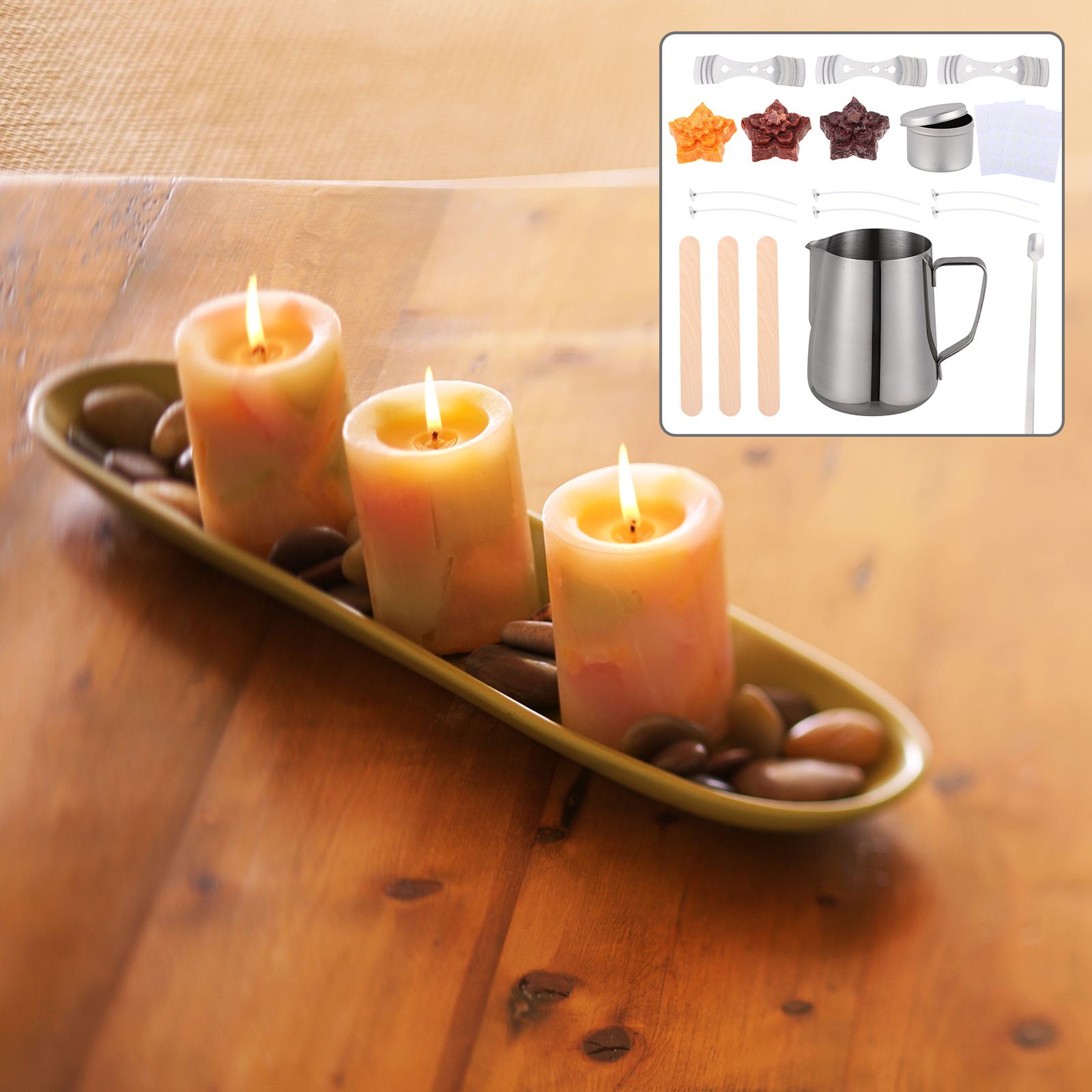 1 Set Soy Candle Making Supplies DIY Make Your Own Scented Candle Set