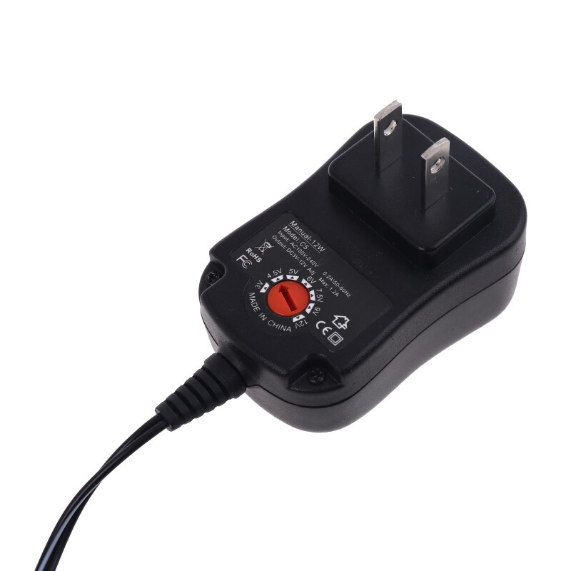 Aa batteri eliminator us strømforsyning justerbar spænding 3v 4.5v 6v 9v 12v adapter kan erstatte 2aa to 8aa batterier