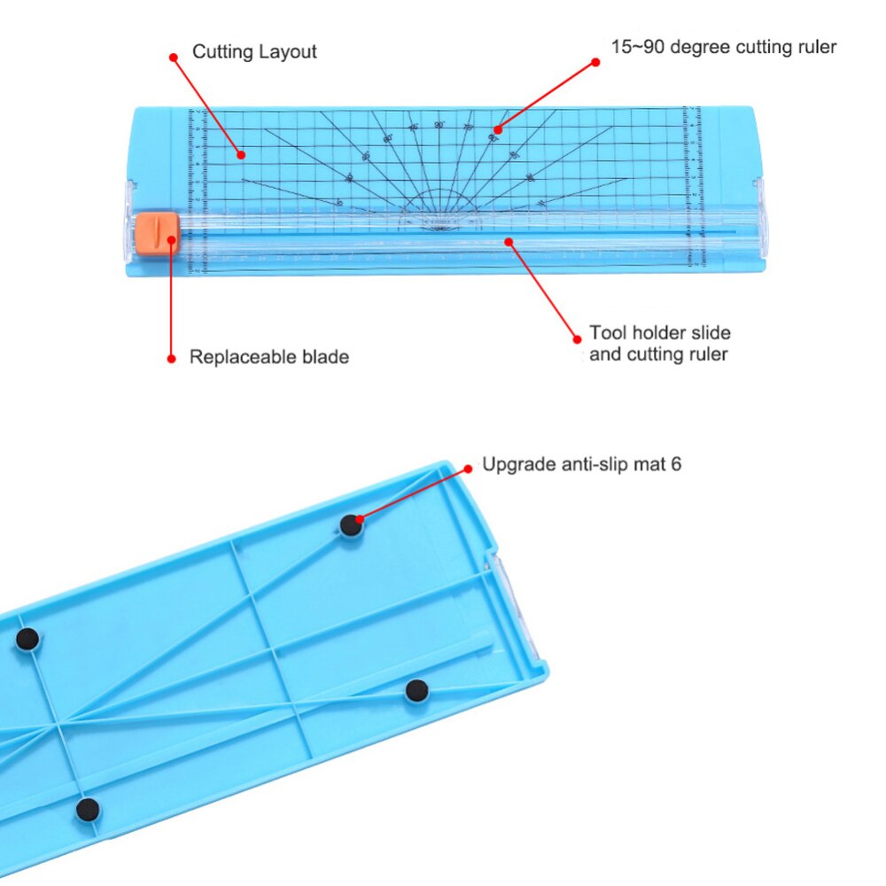 Precision Paper Cutter Safety Cutting Mat Ruler For A4 A5 Paper Photo Label Scrapbooking Trimmer For Office School