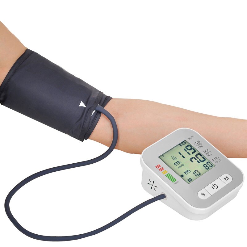 Gezondheid Amy Bloeddrukmeter Monitor Full-Automatische Puls Machine Hartslag Test Bovenarm Meten Bloeddrukmeter Tonometer