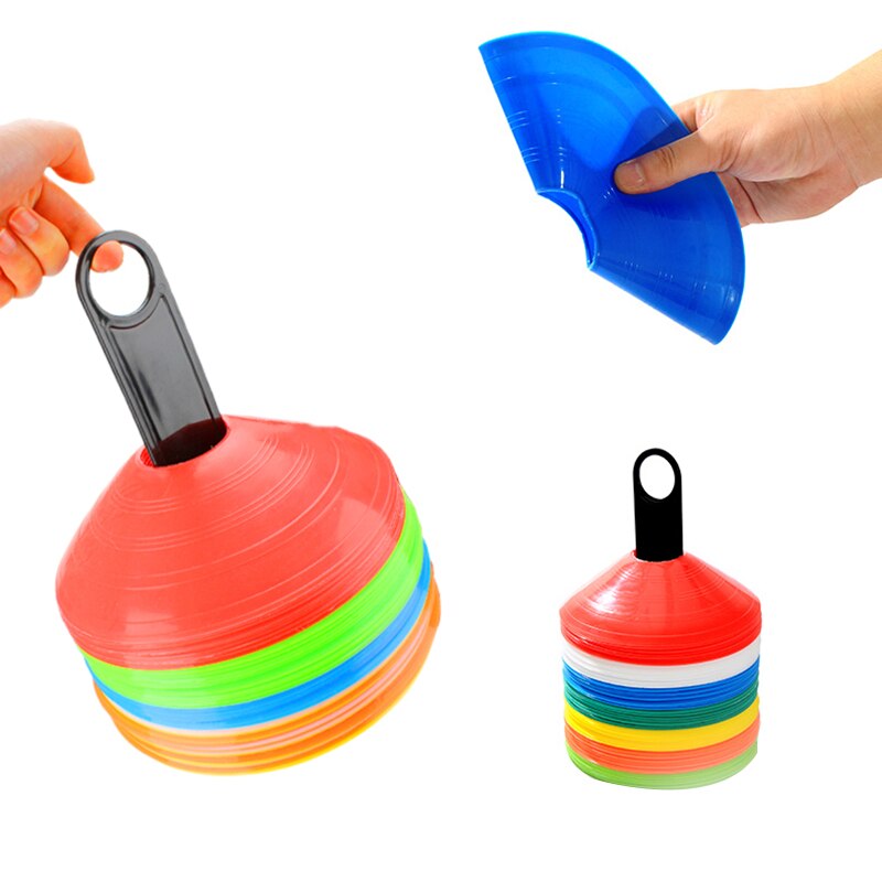 10 Football Round Mouth Logo Disc Multi-color Soft Round Mouth Dial Flexible Plastic UFO Obstacle Self-training Equipment