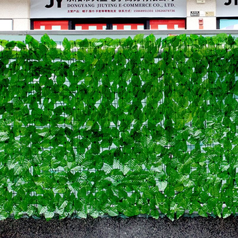 Artificial leaf fence net Artificial Hedges Fence Faux Ivy Vine Leaf Decoration Simulation Green Plants for Outdoor Garden Decor