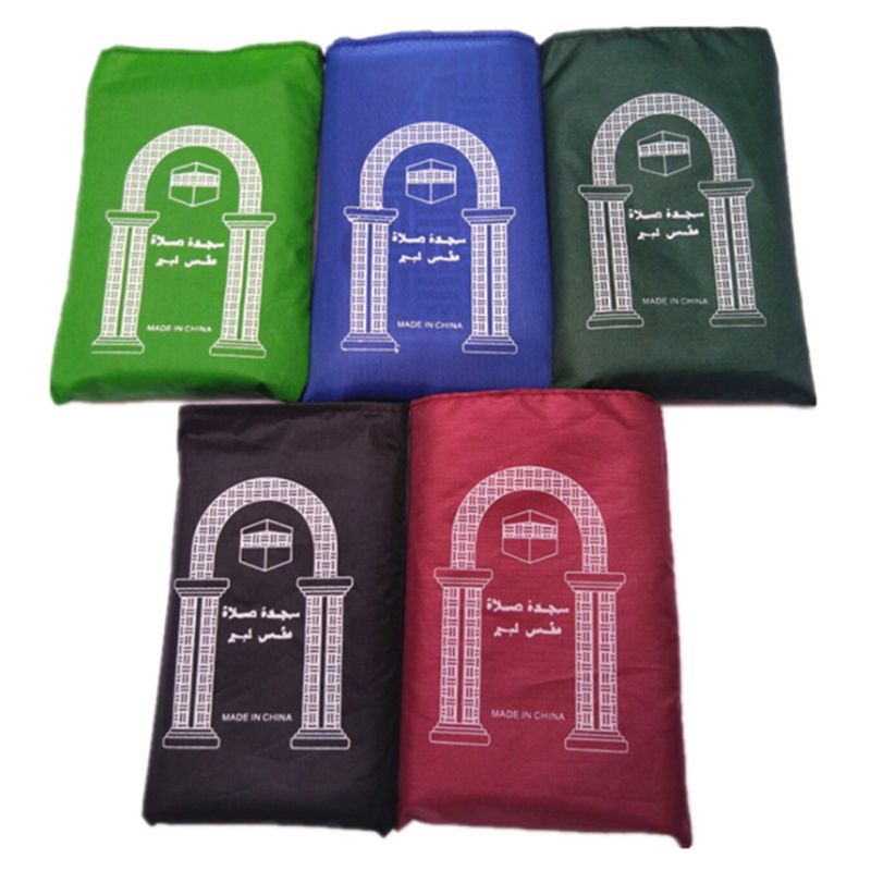 Tragbare Muslimischen Gebet Teppich Wasserdichte PU Geflochtene matt Einfach Drucken Reise Hause Decke 60x100CMRetailsale