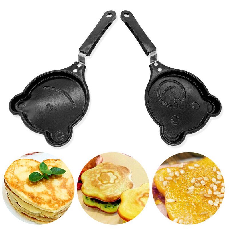 Pans 1 Pcs Non-Stick Egg Pancake Omelet Mini Fry Frying Pan Mini Cookware Black Mini Non Stick Blini Cookware