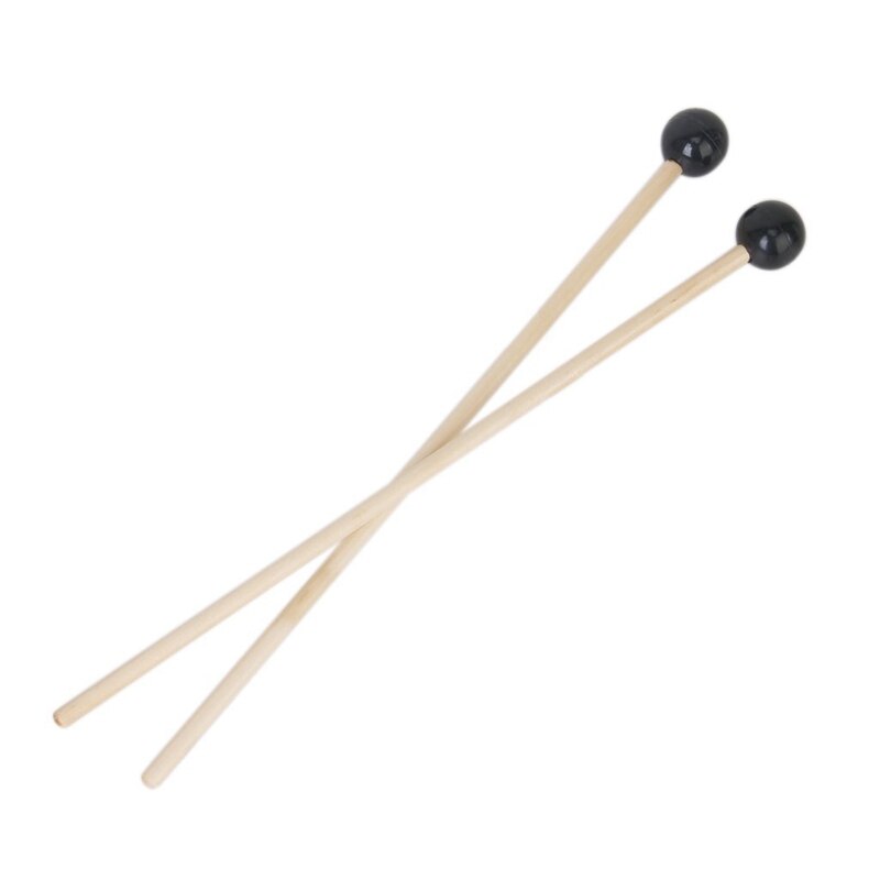 2 X Hardhout Glockenspiel Mallets Sticks Rubber Hoofd: Default Title