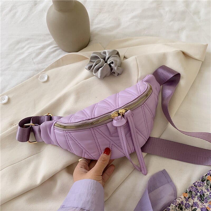 Splice Small PU Leather Crossbody Bags For Women Summer Solid Color Shoulder Handbags Female Travel Cross Body Bag: Purple