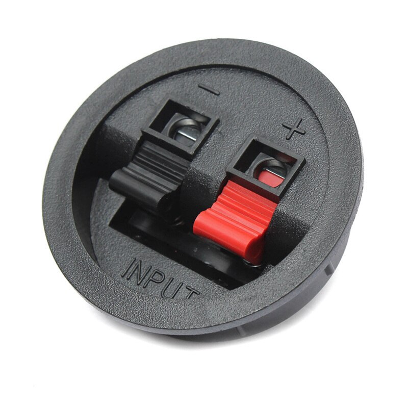 Leory 2 pcs alto-falante placa terminal redonda 2 vias primavera clipe de ligação pós terminal copo