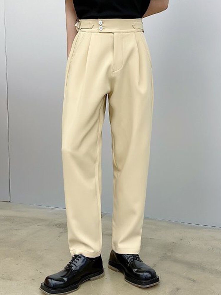 IEFB Striaght Tube Waist Loop Suit Pants Loose Men... – Grandado