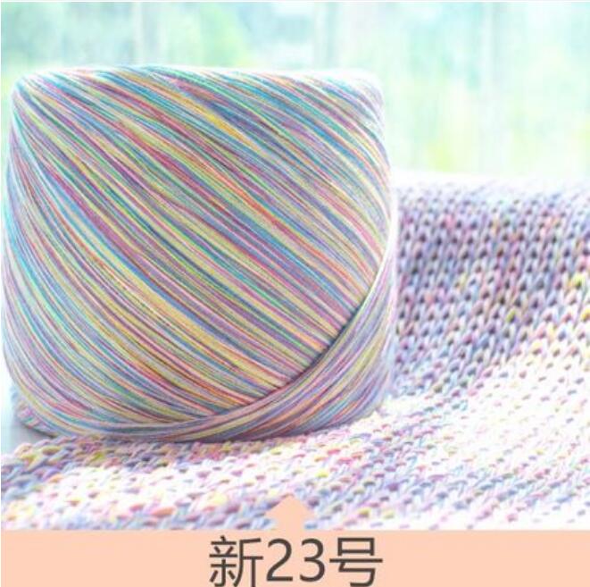Fil de coton teint coloré 250g, 100% fils de coton pour tricoter à la main, fil serré coloré broderies crochet t4