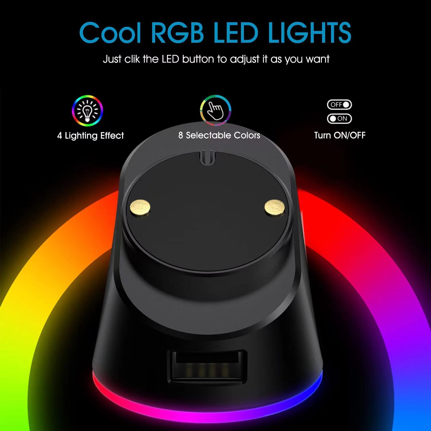 RGB Metal Lightspeed Mouse Charge Dock for Logitech Wireless Mouse G Pro X Superlight G502 G703 G903 Game Mice Magnetic Dock