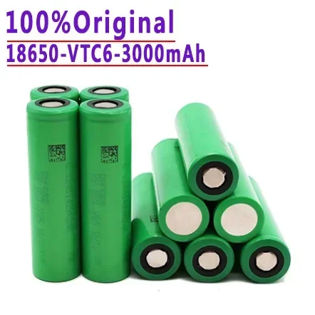 .Original.Rechargeabie.VTC6.3.7V.3000mAh.Li-ion.battery.18650 para US18650.VTC6.30A juguetes linterna.herramientas.