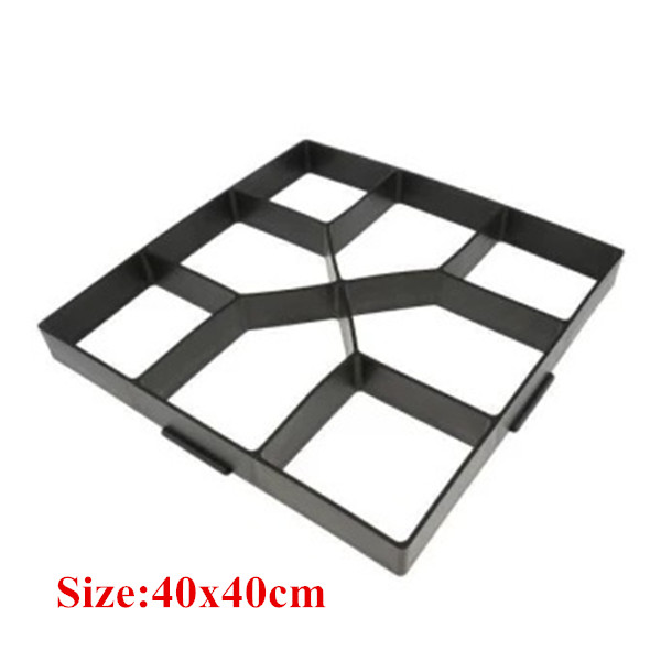 DIY Path Maker Mold Driveway Paving Brick Patio Concrete Slabs Path Pathmate Garden Fence Walk Maker Mould Manually Molds: H 40x40cm