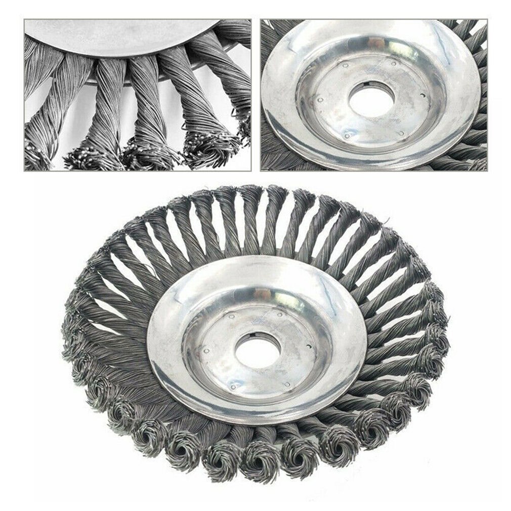 15cm/20cm Bowl Type Twisted Wire Wire Wheel Weeding Machine Supporting Disc Type Twisted Wire Brush Garden Weeding Brush