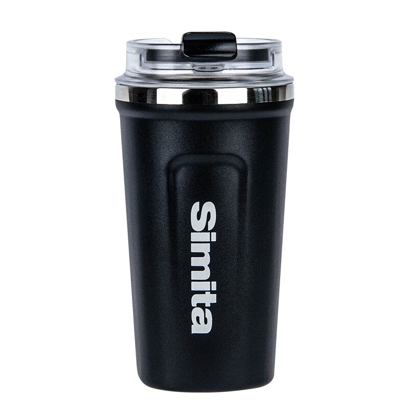 Simita Reizen Koffie Mok, Rvs Thermos Tumbler Cups, Vacuüm Geïsoleerde Fles Thermo Kopjes, Bier Drinkware Fles: Black