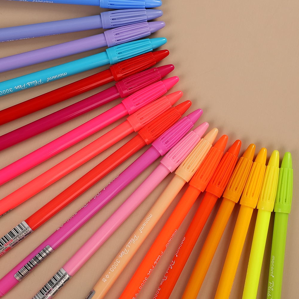 JIANWU Monami 3000 puls 48 farben/Kasten Aquarell Stift einstellen Schüler Farbe Skizze Stift Süssigkeit Farben 0,4mm Haken linie Stift Kunst Liefert