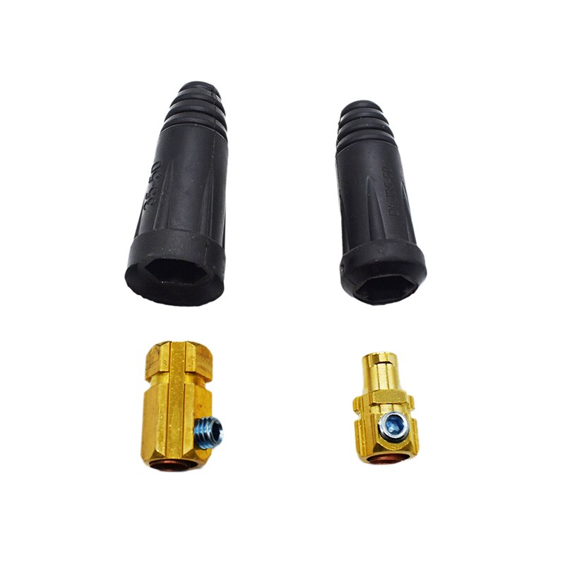 European Electric Welding Machine Rapid Connectors Fitting Cable Connector-Plug 200Amp DKJ 35 50 70 95 2pcs Per Sets