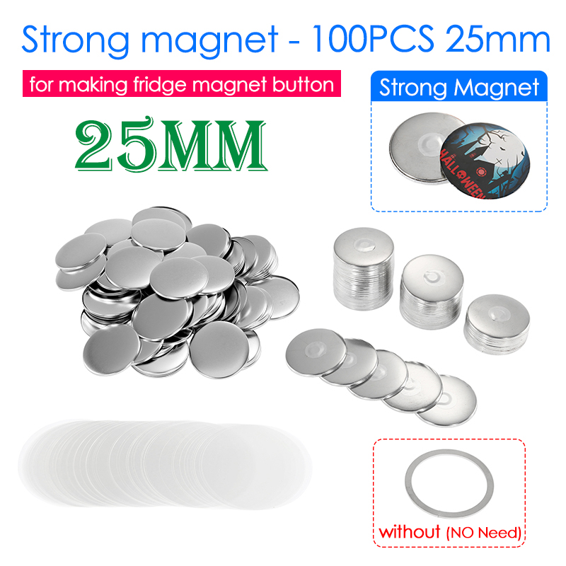 50/100 pièces 25-75mm aimant réfrigérateur Badge broche bouton fabricant pièces bricolage Badge bouton broches pour artisanat d'art faisant réfrigérateur Badges ensemble: jaune clair