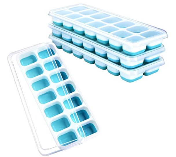 DM 1pcs Multicolored Ice Tray Ice Mould Silicone PP TPE Flexible Excellent Summer Kitchen Using: SKY BLUE