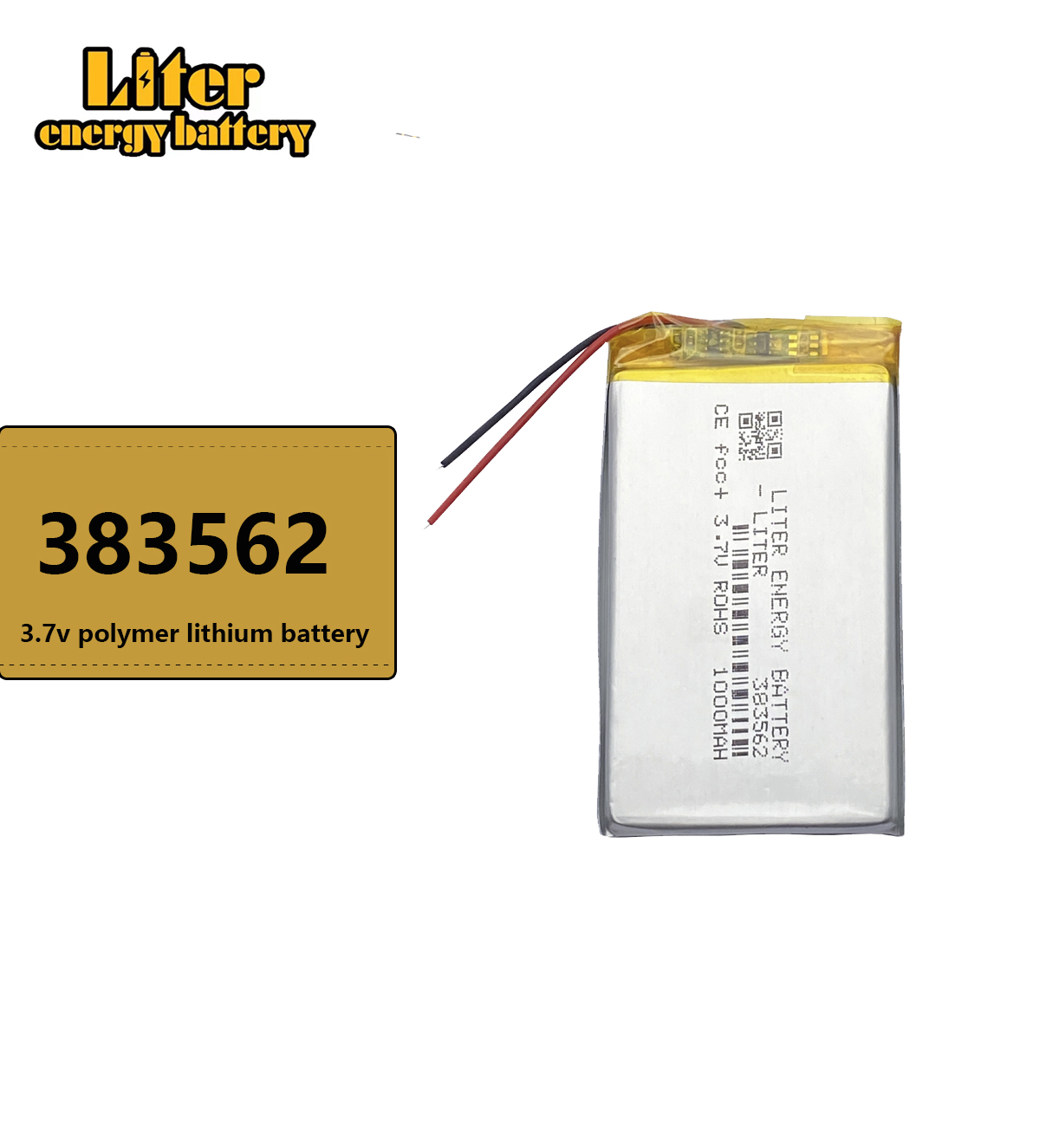 3.7 v 383562 403560 litres énergie lipo rc batterie 830 mah pour rc li polymère petit hélicoptère, GPS, MP3, MP4, outils