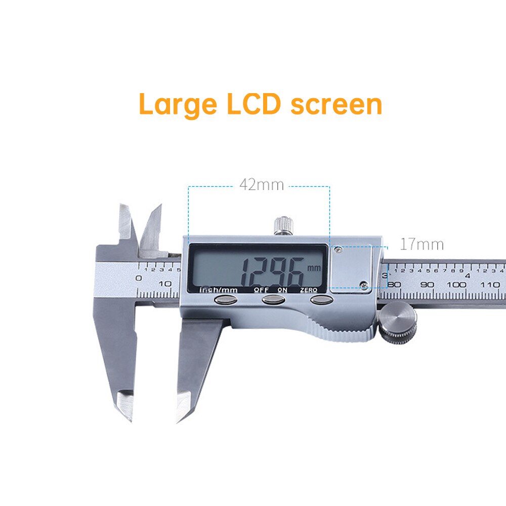 0-200mm Electronic Digital Vernier Caliper Micrometer Stainless/Plastic Vernier Caliper Ruler Measuring Tool Gauge Instrument