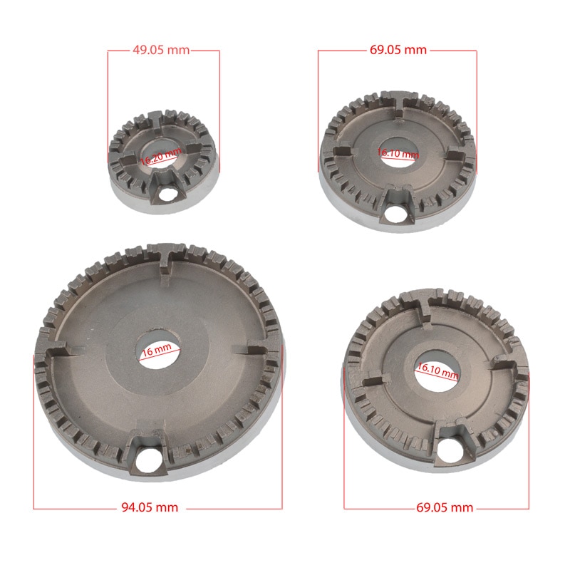 Universele Lange Interne Boss Type Gas Kookplaat Top Brander & Deksel Kit