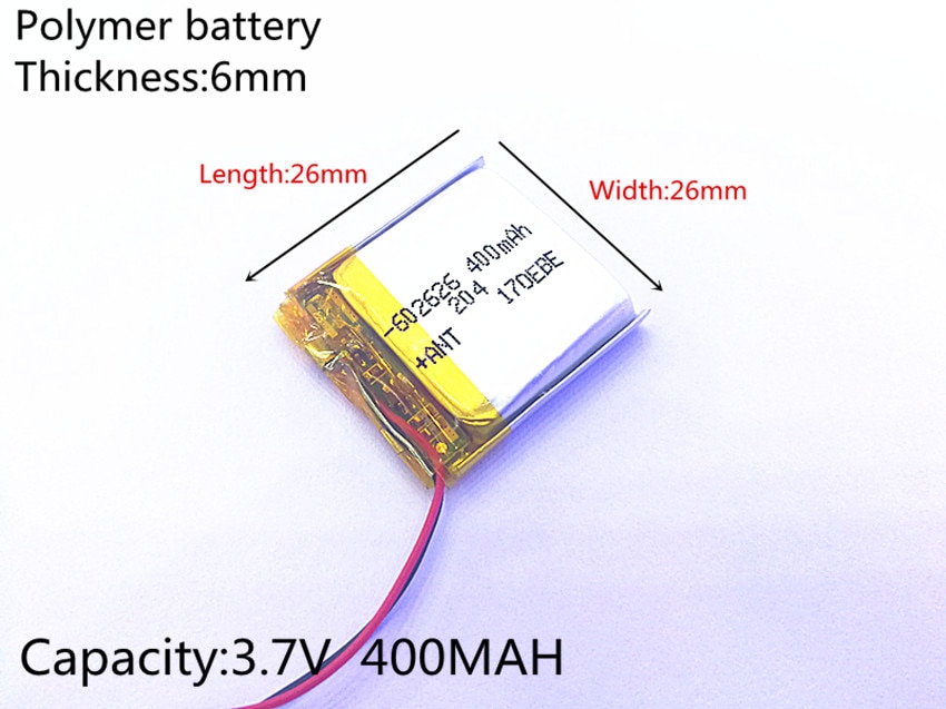 3.7 V 400 mAh 602626 602525 Lithium Polymeer Li-Po li ion Oplaadbare Batterij cellen Voor Mp3 MP4 MP5 GPS PSP mobiele bluetooth