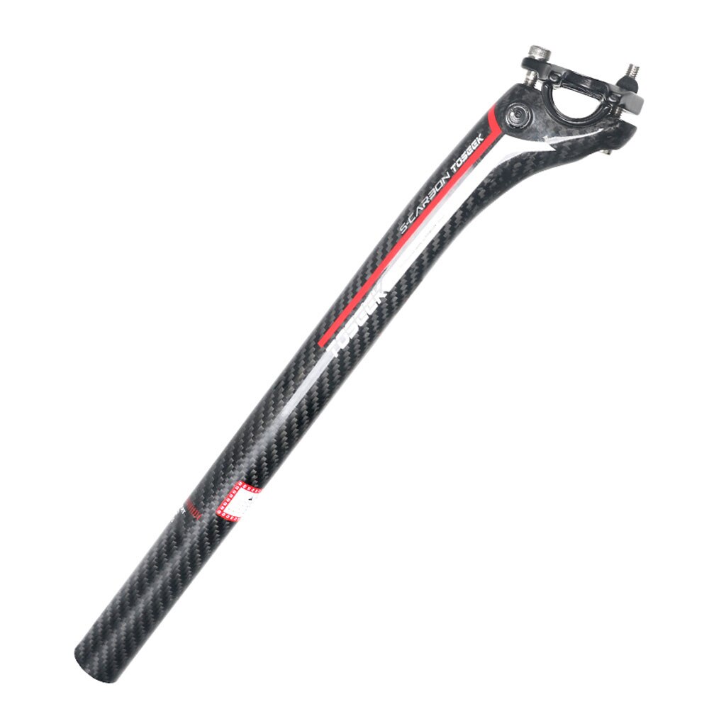 TOSEEK Full Carbon Fibre Bike Seatpost MTB Road Bicycle offset Seat Post Cycling Seat Tube 27.2/30.8/31.6 x 350/400mm Bike Parts