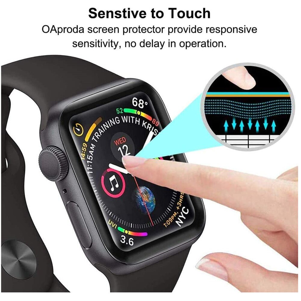 Screen Protector Voor Apple Watch 45 Mm 41Mm 41 45 Mm Iwatch 9D Hd Zachte Film Horloge Accessoires Apple Watch Serie 7