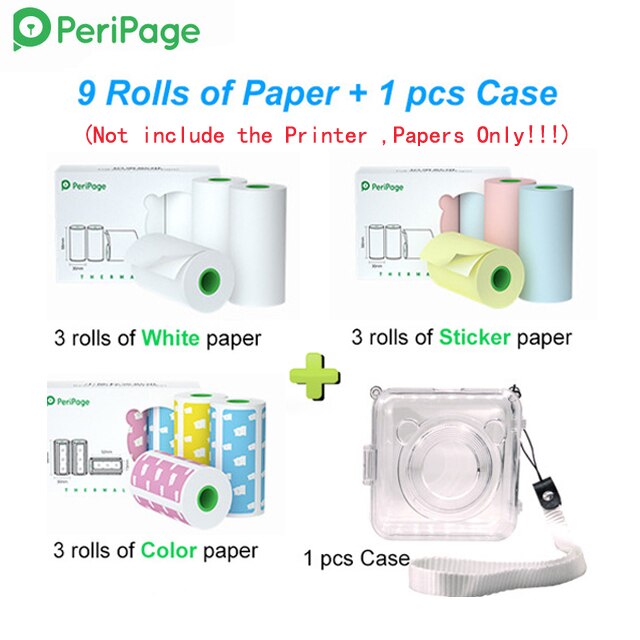 Peripage – Mini-imprimante Photo Portable A6, Bluetooth, pour téléphones IOS et Android, AR, imprimante d'étiquettes pour d'anniversaire: Papers Only
