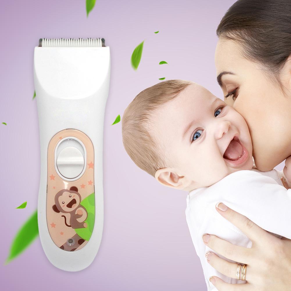 Professionele Usb Oplaadbare Waterdichte Kindje Elektrische Haar Kapsel Clipper Oplaadbare Rustig Kids Baby Vrouwen Haar Scheerapparaat