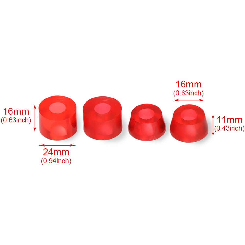 4Pcs Skateboard Bushing Truck Wheels Axle Bushings Scooter PU Cushion Dancing Longboard Skateboard Shockproof Accessories