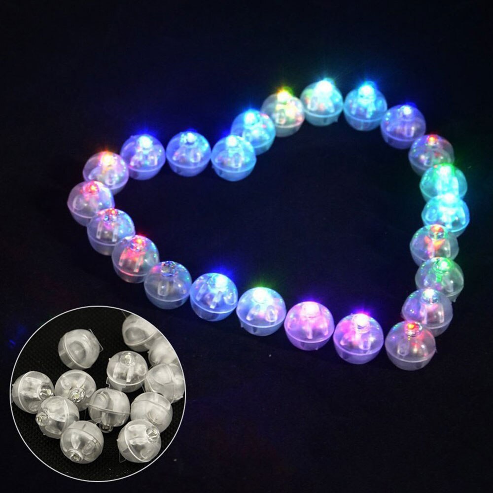 Mini lámparas de Flash redondas para decoración para de boda, luces Led para Globo de bola redonda para linterna de Navidad, luz decorativa, 100 Uds.