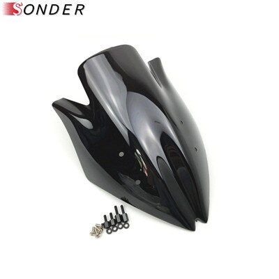Pare-brise noir pour moto Kawasaki Z1000, Double bulle, NINJA z1000 07 08 09, 2007 Z 1000 z 1000: Black