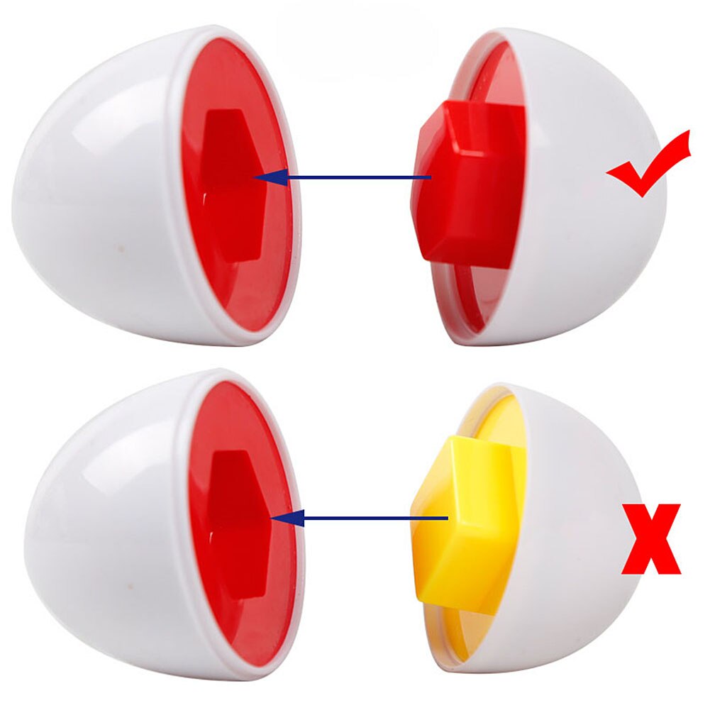 Pairing smart eggs Color Recognition Toys Color Matching Egg Set Gashapon Clever egg Preschool Puzzle Toys Learning Toy 6 Pcs